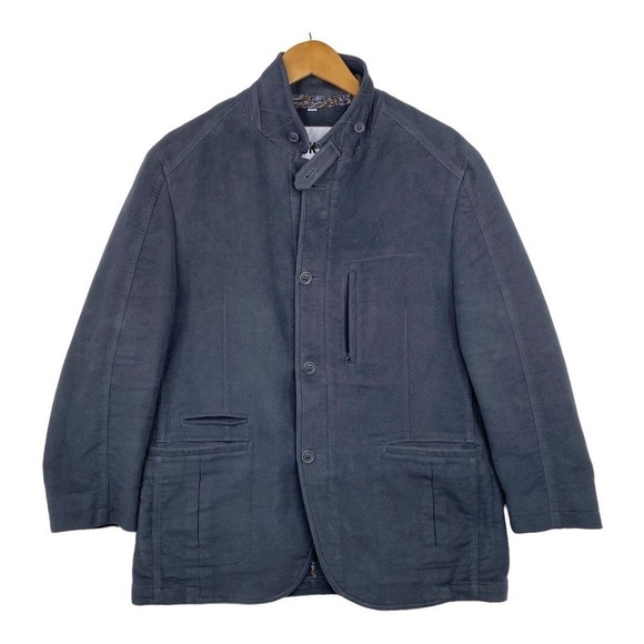 JKT New York Dark Gray Heavy Weight Sport Utility Button Font Jacket Size 44R - Picture 1 of 9